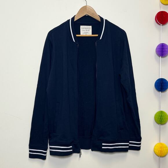Five Four Nick Wooster Collab Navy Blue Zip Up Sweatshirt Size Medium - Picture 4 of 7
